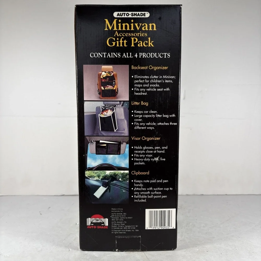 1994 Auto-Shade Minivan Accessories Gift Pack Car Shaped‎ Gift Box